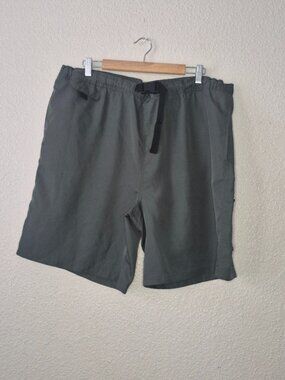 Cherokee Swim Trunks Mens Large Gray Integrated Belt Pockets Board Shorts EUC